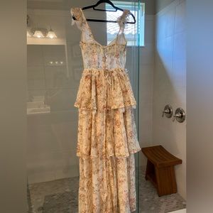 Jolie gown in caramel valley rose V. Chapman